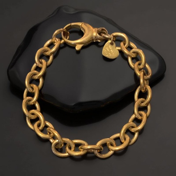 Elegant Milor Italy Bronze Gold Chunky Rolo Link Chain Bracelet - Picture 1 of 10
